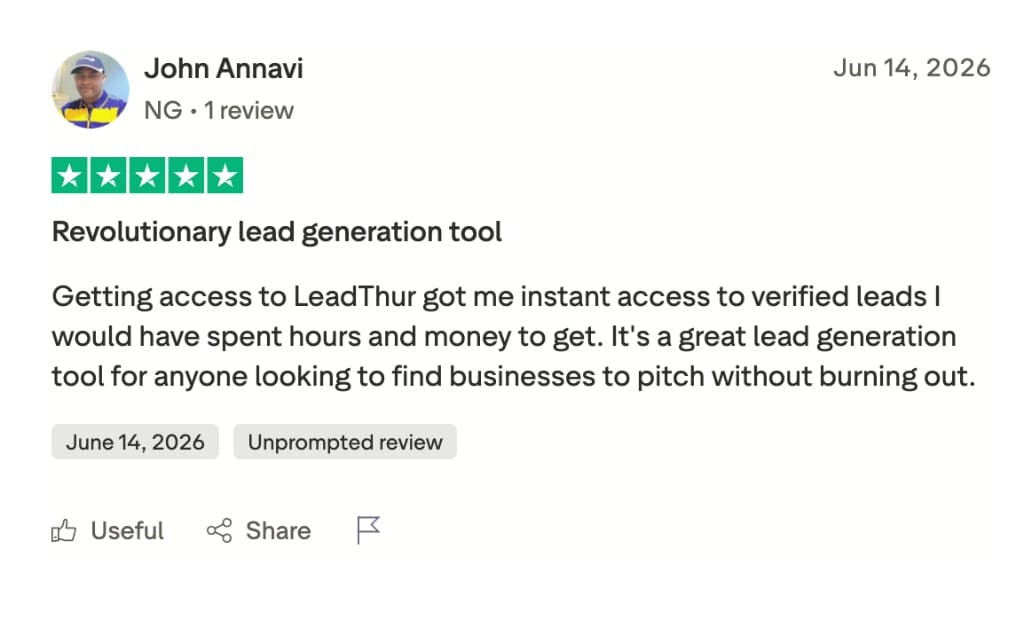 Trustpilot review 1