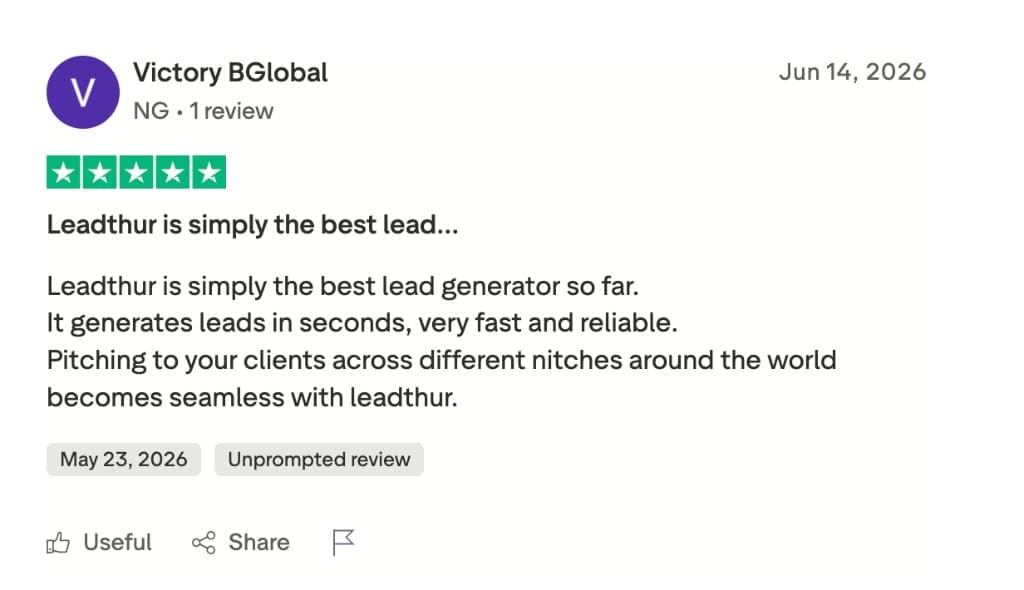Trustpilot review 5